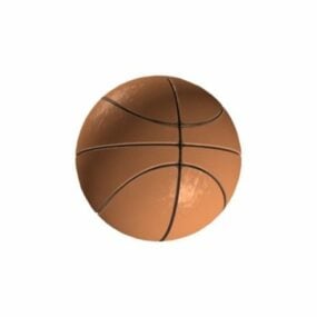 3д модель коричневого резинового баскетбольного мяча