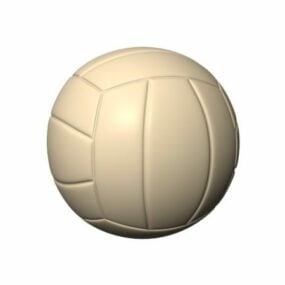 Rubber White Volleyball 3d model