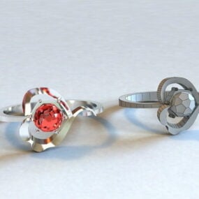 Jewelry Ruby Ring 3d model