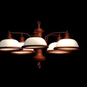 3D-Modell für industrielle Beleuchtung im rustikalen Stil