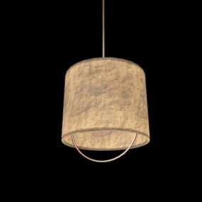 3д модель абажура подвесного светильника из дерева в деревенском стиле