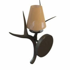 Lámpara de pared rústica con forma de flor modelo 3d