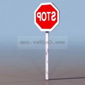 Stop Street Traffic Signs 3D-malli