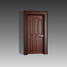 लकड़ी के सुरक्षित कमरे के दरवाजे का डिज़ाइन 3डी मॉडल