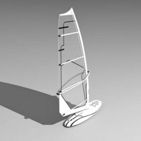 3д модель парусной лодки, доски для серфинга, лонгборда
