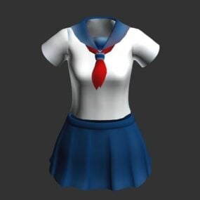 Sailor Dress Cosplay אופנה דגם תלת מימד