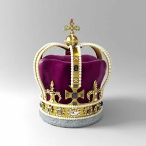 3д модель старинной короны Святого Эдвардса