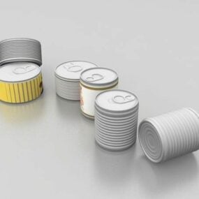 サーモン缶食品缶3Dモデル