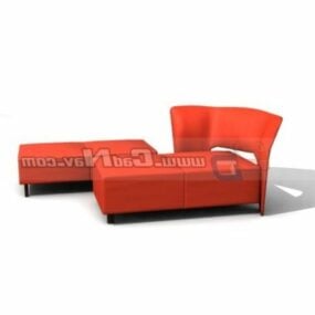 Salon Furniture Waiting Chair Sofa 3d model