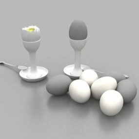 キッチン塩漬け卵3Dモデル