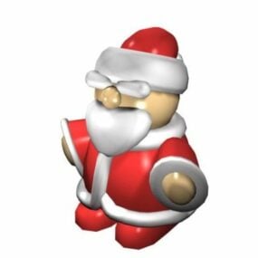 Modello 3d del personaggio della figura di Babbo Natale
