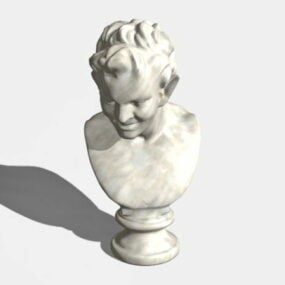 Westers antiek Satiro buste standbeeld 3D-model