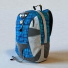Blue Grey School Backpack