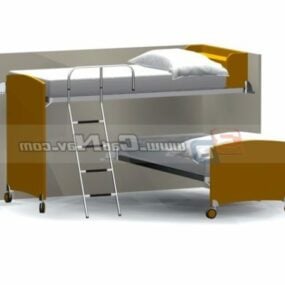 3д модель школьной мебели двухъярусной кровати
