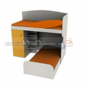 School Bunk Bed Furniture 3d model