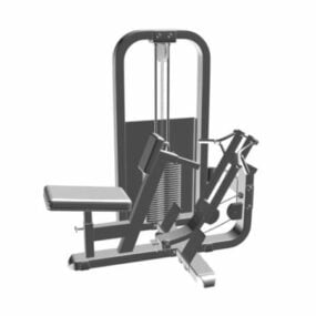 3D-Modell einer sitzenden Rudermaschine im Fitnessstudio