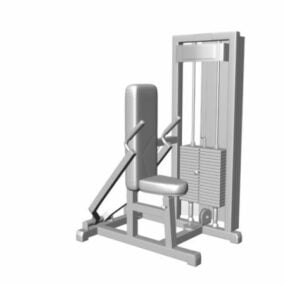 Seated Upright Gym Row Machine 3d model