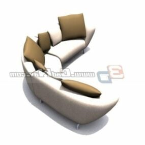 Furniture Sectional Cushion Couch 3d model