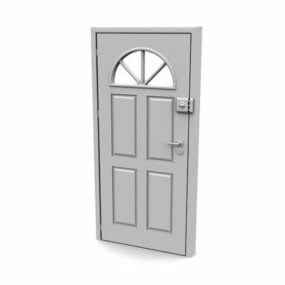 Security Door With Window Furniture 3d model