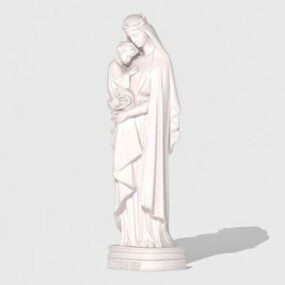 Western Sedes Sapientiae Statue 3d model