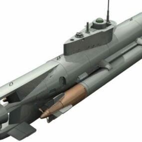 Mô hình 3d tàu ngầm tàu ​​thủy Midget