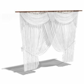 Ventanas cosiendo cortinas superiores modelo 3d