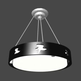 Lampa wisząca z metalowym kloszem Model 3D