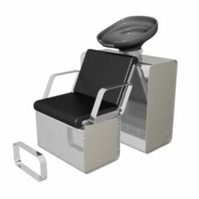 뷰티 살롱 샴푸 그릇과 의자 3d 모델