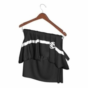 Men Black Shirt On Hanger 3d model