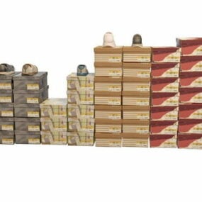 Cajas de embalaje de zapatos modelo 3d