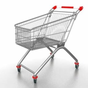 Store Shopping Cart Trolley 3d model