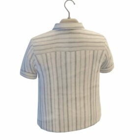 Oděvní košile s krátkým rukávem pro muže 3D model
