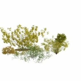 低木茂み風景植物3Dモデル