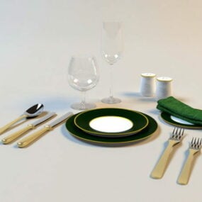 أدوات المائدة الفضية للمطبخ نموذج ثلاثي الأبعاد