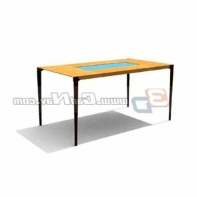 Modelo 3d de mesa de centro para móveis simples