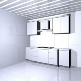 3D модель простого дизайну кухонних блоків
