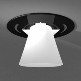 간단한 유리 천장 램프 3d 모델
