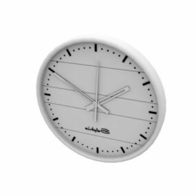 Απλό μινιμαλιστικό ρολόι τοίχου τρισδιάστατο μοντέλο