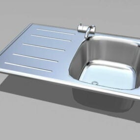 Kitchen Single Bowl Sink 3d model