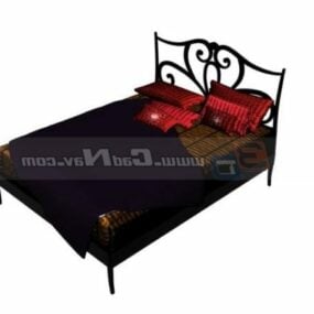 Home Single Iron Bed 3d model