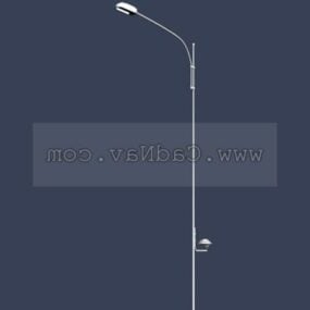 Single Arm City Street Lamp Post 3d model