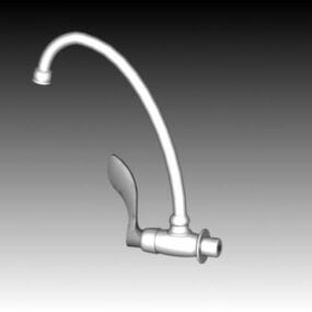 Single-hole Inox Kitchen Faucet 3d model