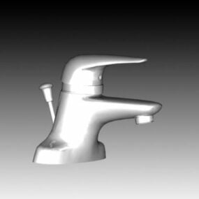 Robinet d'eau extractible monotrou pour salle de bain modèle 3D