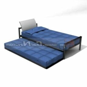 Enkelt sovesofa møbel 3d model