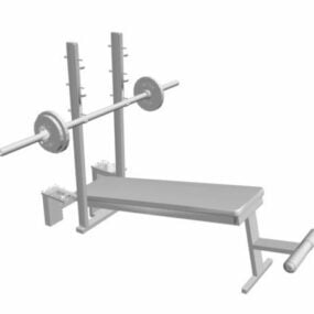 3d модель скамьи для сидения и веса для спортзала