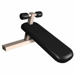 Sprzęt do ćwiczeń na siłowni Krzesło ze sztangą Model 3D