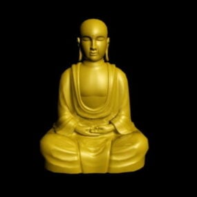 Model 3d Patung Buddha Duduk Asia