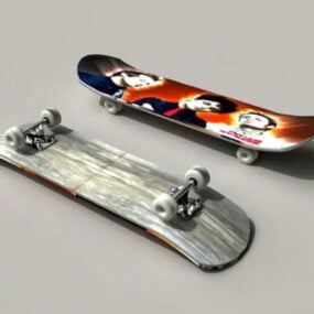 Model Olahraga Skate Skateboard 3d