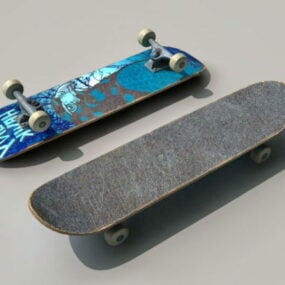 Model Skateboard Tekstur Polos 3d