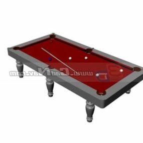 Red Pool Table 3d model
